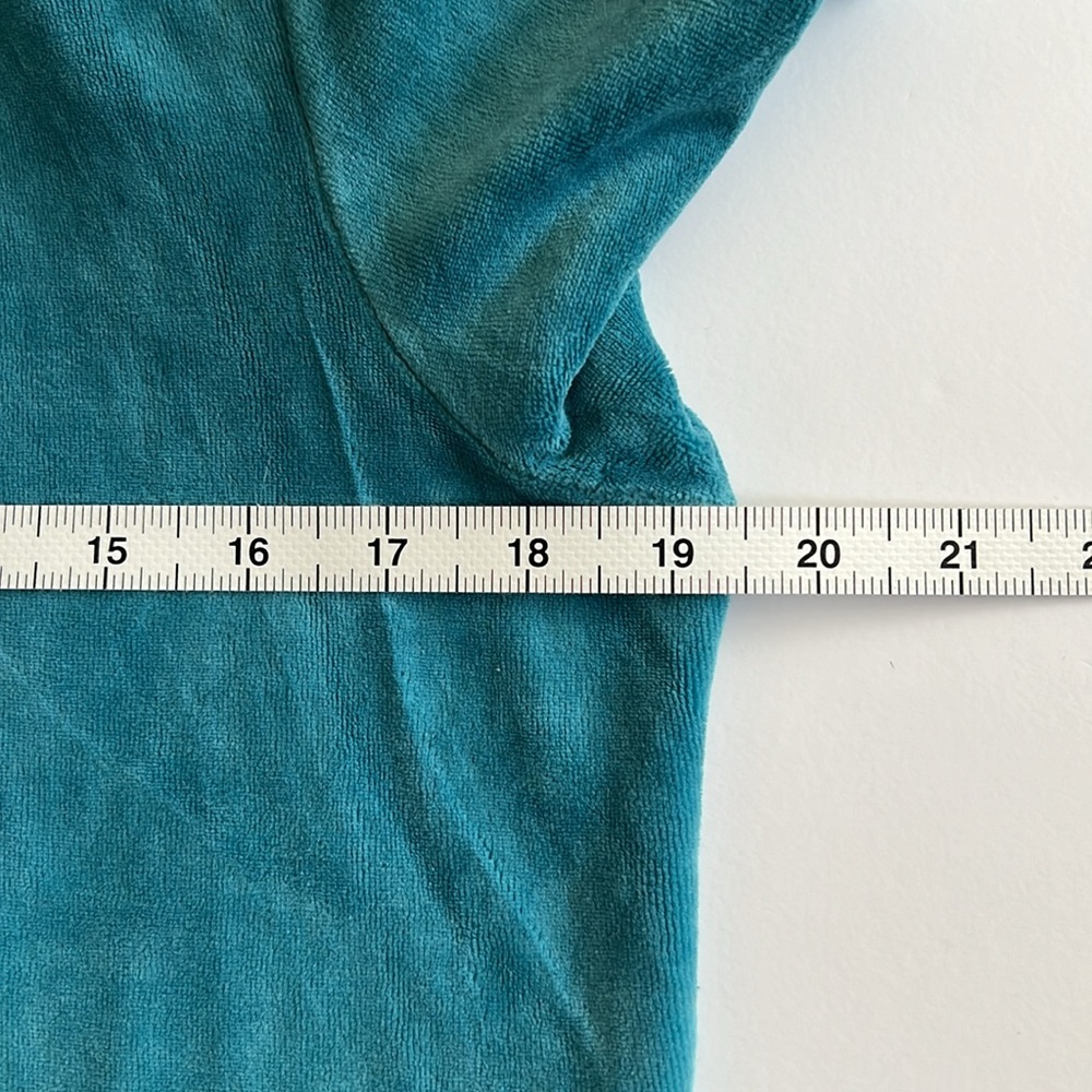 📌SOLD📌 GUC Vintage Y2K Juicy Couture Ombre Blue Velour Zip Up Hoodie  SZ-XL - Picture 13 of 16